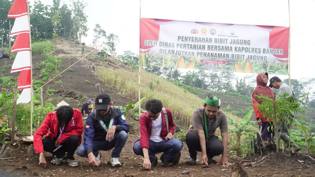 Polres Banjar Dukung Ketahanan Pangan dengan Penanaman Jagung